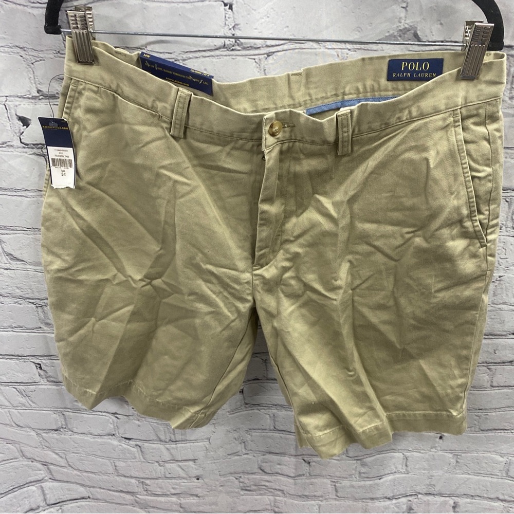 Polo Ralph Lauren Classic Fit 9" Khaki Shorts Size 34 NWT